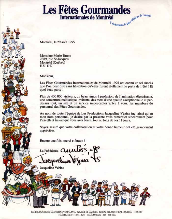 Accordéon Musette aux Fêtes Gourmandes de Montréal en 1995