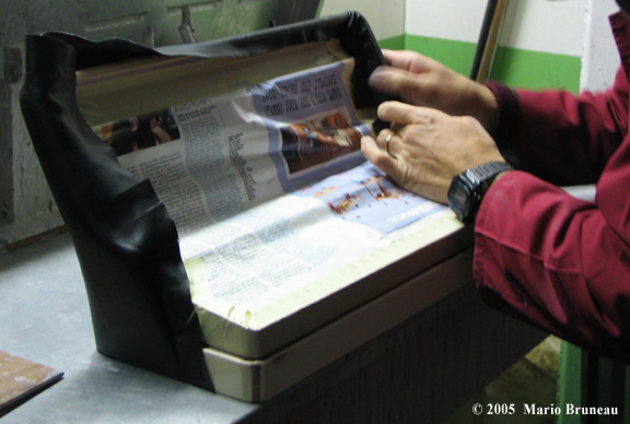 celluloid2 Celluloid application on an accordion at SEM accordion maker in Castelfidardo