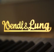 Wendl&Lung pianos nameboard