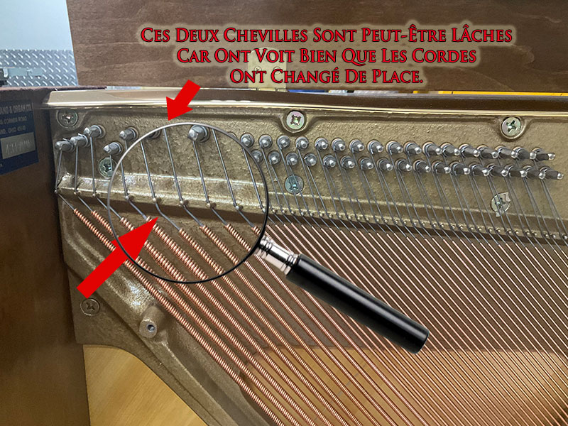 Les chevilles du piano droit Baldwin Hamilton