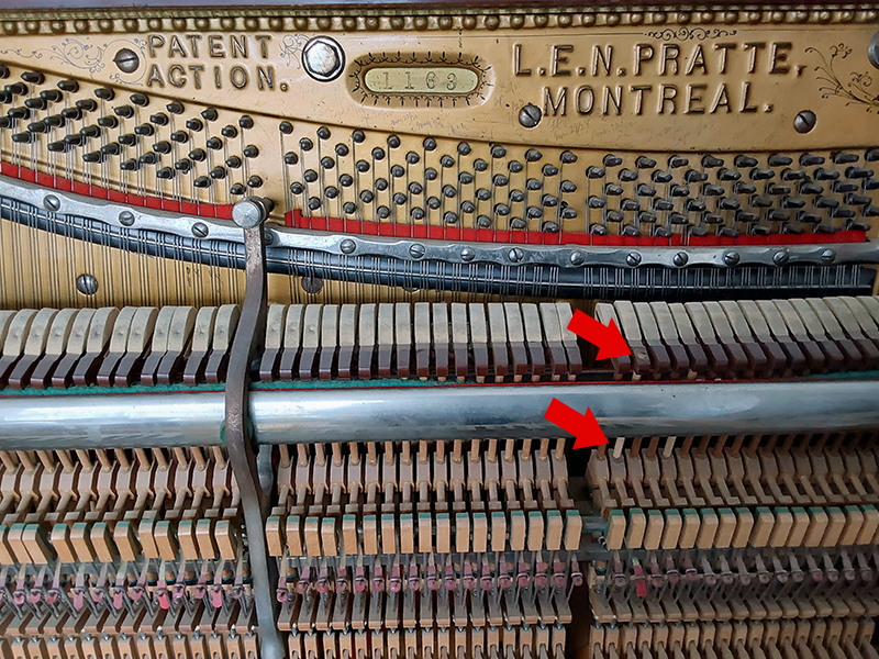La mécanique du piano droit L.E.N. Pratte