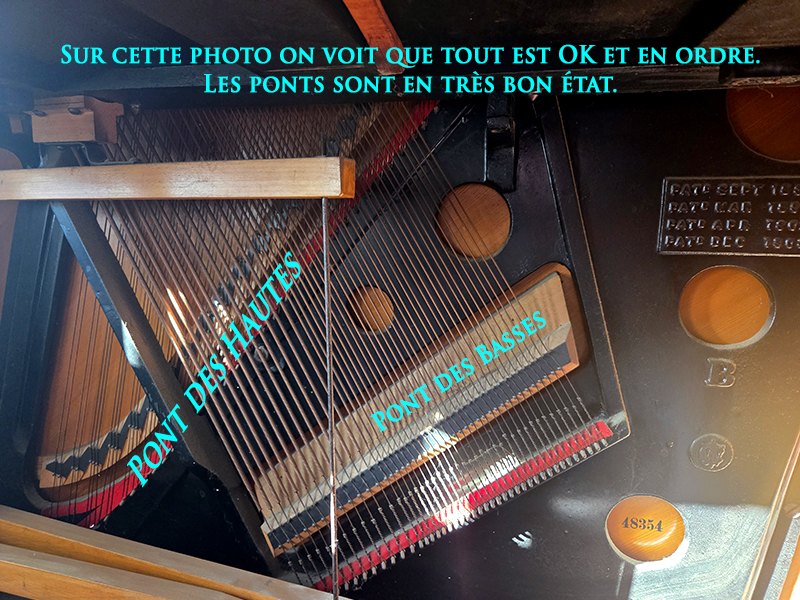 Les ponts du piano droit Heintzman