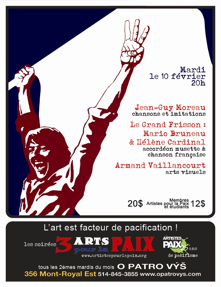 The 3 Arts For Peace Poster from LES ARTISTES POUR LA PAIX